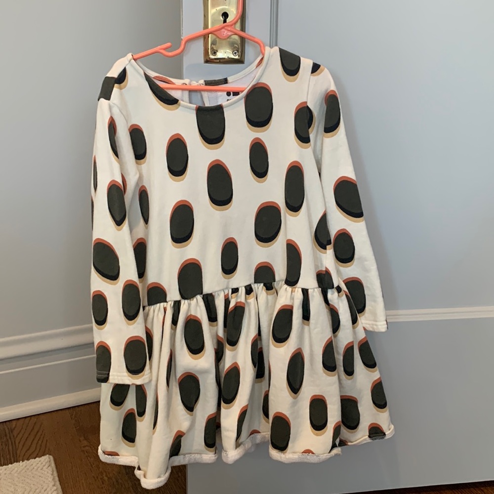 Omamimini Girls sweatshirt dress size 6T. Geometric.